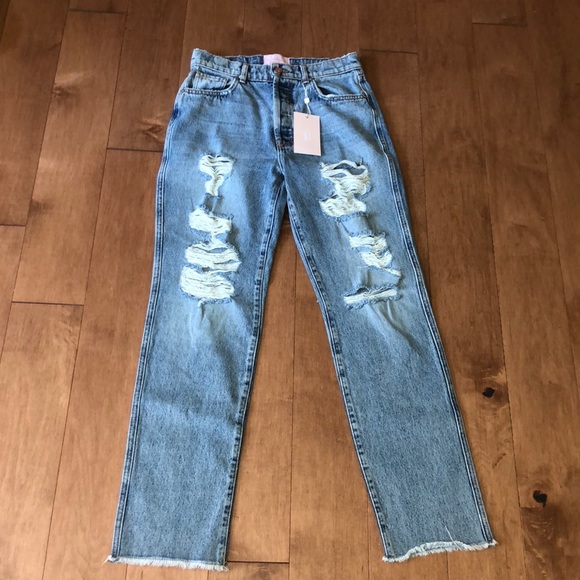 REVICE Denim - NWT Revice Distressed Mom Jeans